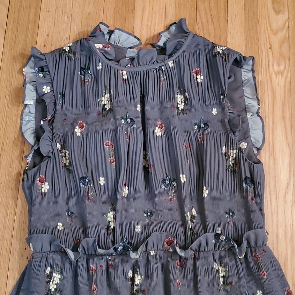 TED BAKER LONDON PLEATED SMOCK DRESS SIZE 2 - Picture 4 of 7